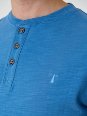 デニムブルー - Saltwell  ピーチコットン グランダッド Tシャツ - 画像 5 / 5