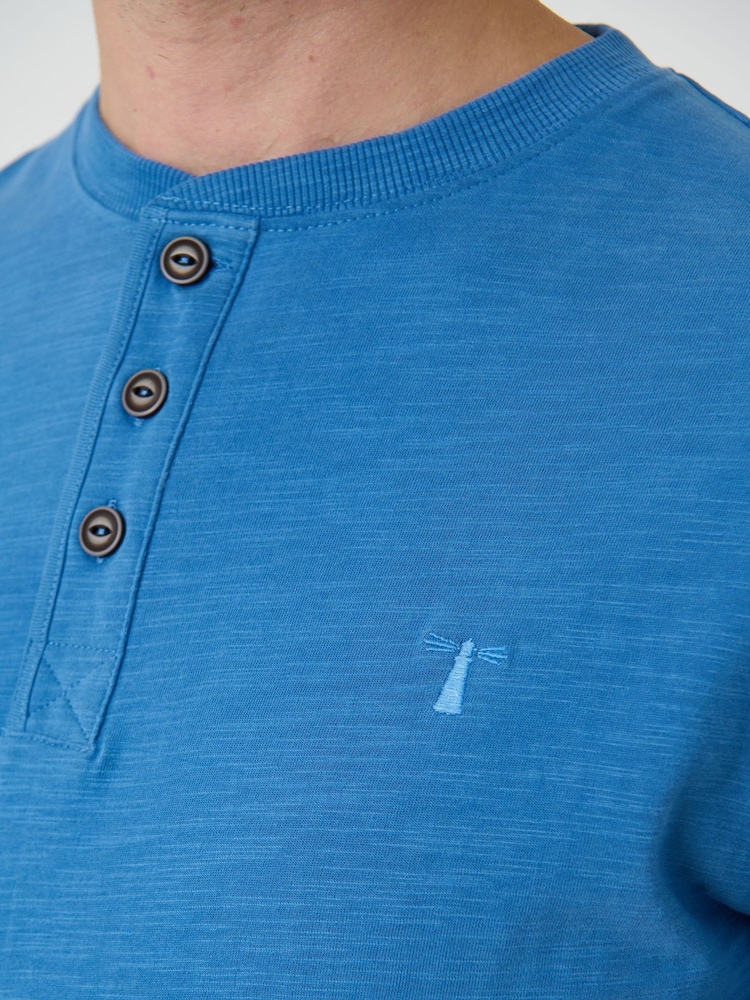 デニムブルー - Saltwell  ピーチコットン グランダッド Tシャツ - 画像 5 / 5