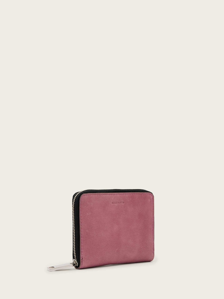 AllSaints Pink Lena Hex Zip Wallet - Image 2 of 5