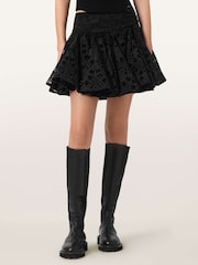 AllSaints Black Dotty Skirt - Image 1 of 7