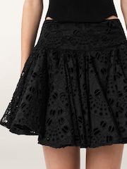AllSaints Black Dotty Skirt - Image 3 of 7