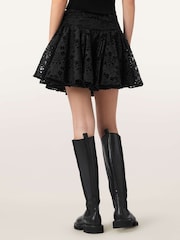 AllSaints Black Dotty Skirt - Image 6 of 7