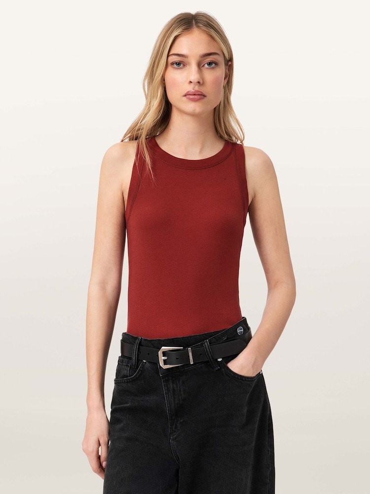 AllSaints Red Rina Tank Top - Image 1 of 8