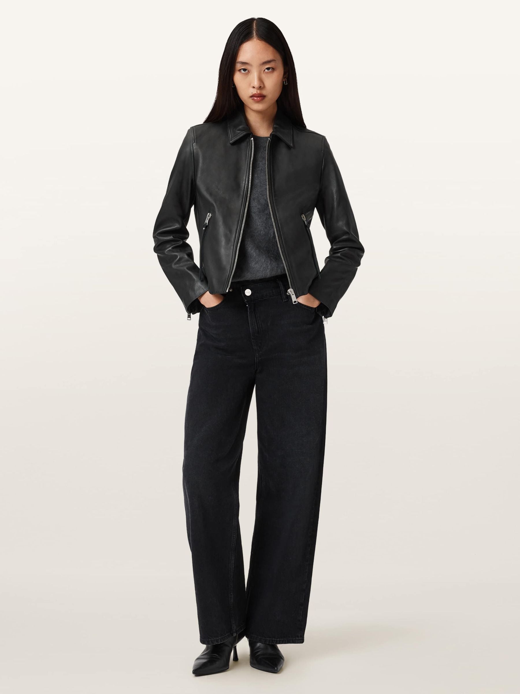 Buy AllSaints Black Danbury Biker Jacket from Next USA
