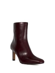 Rød - Dune London Ovation firkantet tå hælstøvletter - Bilde 3 av 7