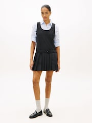 Tommy Hilfiger Grey Check Wool Blend Mini Shift Dress - Image 1 of 5