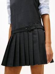 Tommy Hilfiger Grey Check Wool Blend Mini Shift Dress - Image 4 of 5