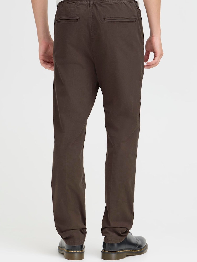Casual Friday Brown Buchan Twill Tapered Leg Trousers - Image 2 of 8