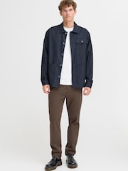 Casual Friday Brown Buchan Twill Tapered Leg Trousers - Image 3 of 8