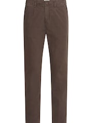 Casual Friday Brown Buchan Twill Tapered Leg Trousers - Image 6 of 8