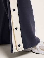 PixieGirl Petite Blue Side Popper Wide Leg Joggers - Image 4 of 5