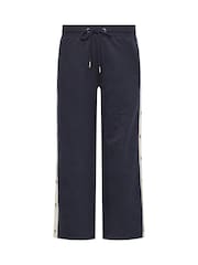 PixieGirl Petite Blue Side Popper Wide Leg Joggers - Image 5 of 5