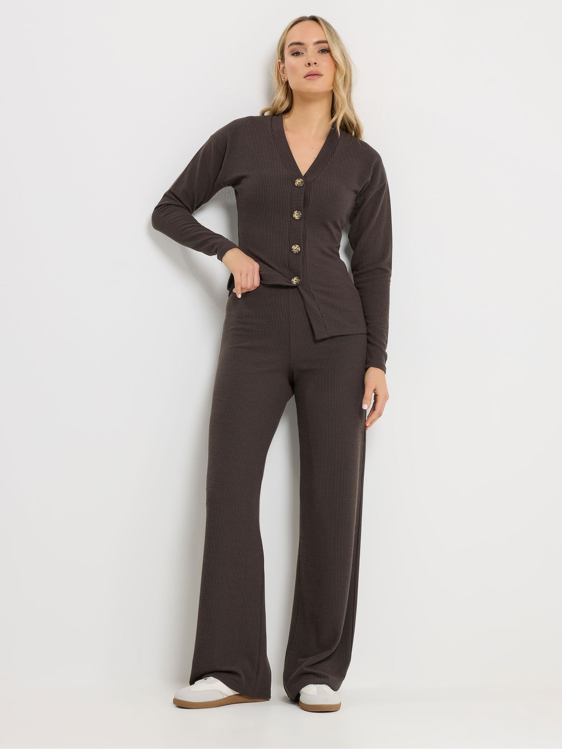 Long Tall Sally Women's Brown Wide Leg Trousers