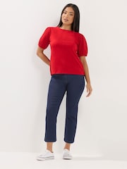 تيشِرت مطرَّز بكُم منفوخ للأحجام الصغيرة من M&Co - صورة 2 من 5