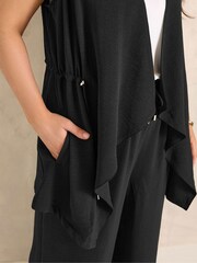 Evans Black Waterfall Waistcoat - Image 4 of 5