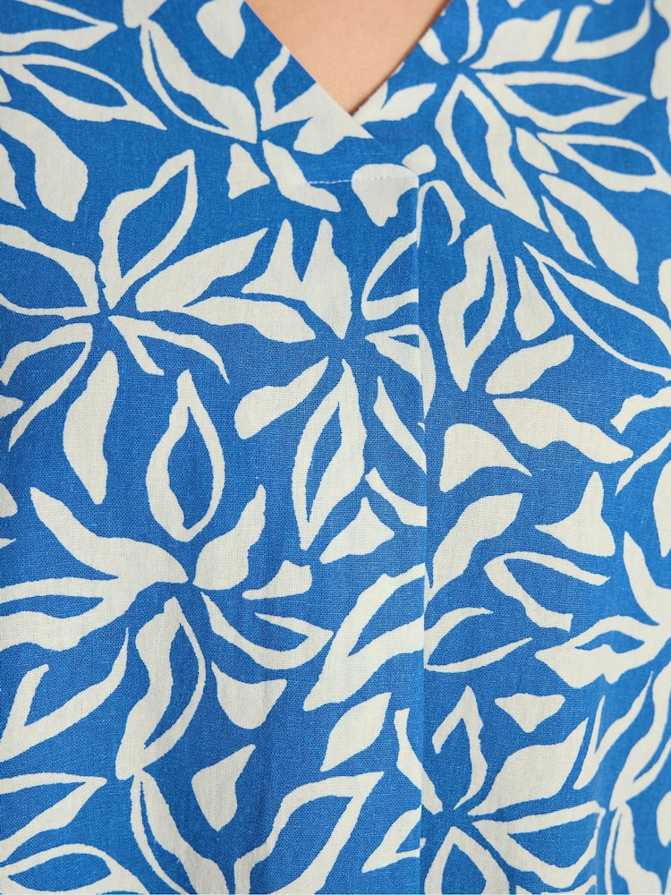 بلوزة مطوية من الكتان الفاخر من Evans - Image 4 of 4