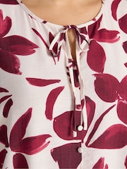 Evans Red Short Sleeve Airflow Boho Blouse - Image 5 of 6