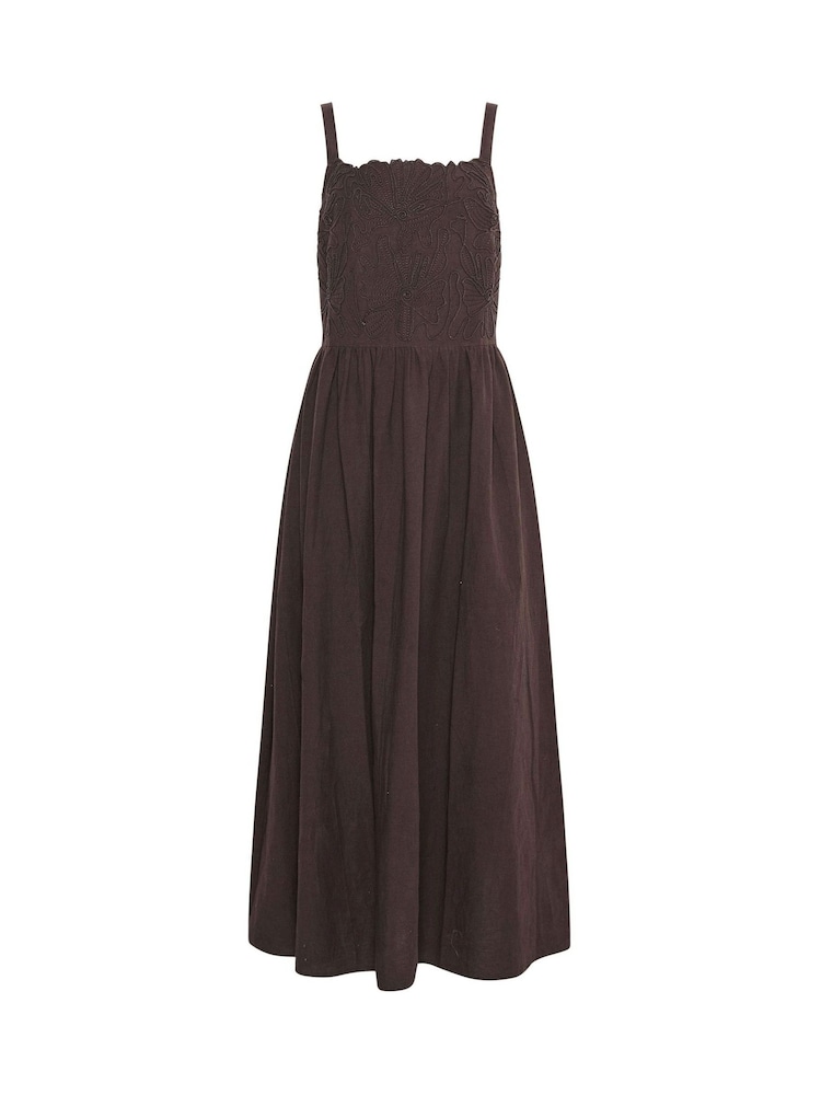 M&Co Linen Cornelli Detail Maxi Dress - 3의 이미지 3