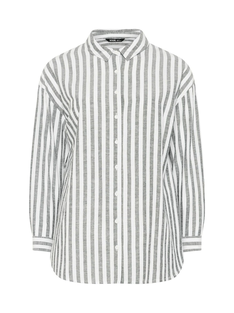 Yours Curve White Long Sleeve Shirt - Image 5 of 5