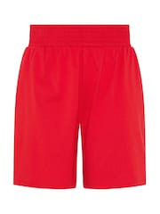 Yours Curve Red Shirred Shorts - Image 1 of 1
