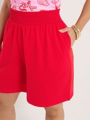 Красный - Шорты со сборками Yours Curve - Изображение 5 6