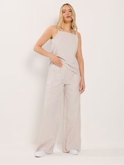 Long Tall Sally Natural Stripe Vest Top - Image 2 of 5