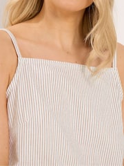 Long Tall Sally Natural Stripe Vest Top - Image 4 of 5