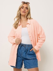 Yours Curve Orange Long Sleeve Shirt - Image 2 of 6