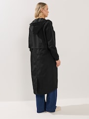 Long Tall Sally Black Waterproof Longline Jacket - Image 3 of 5