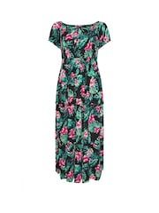 Svart - Yours Curve Bardot Maxikjole med Knyting i Halsen - Bilde 5 av 5