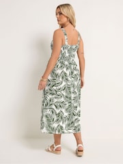 Yours Curve Green Shirred Maxi Dress - Image 2 of 5