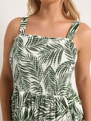 Yours Curve Green Shirred Maxi Dress - Image 4 of 5