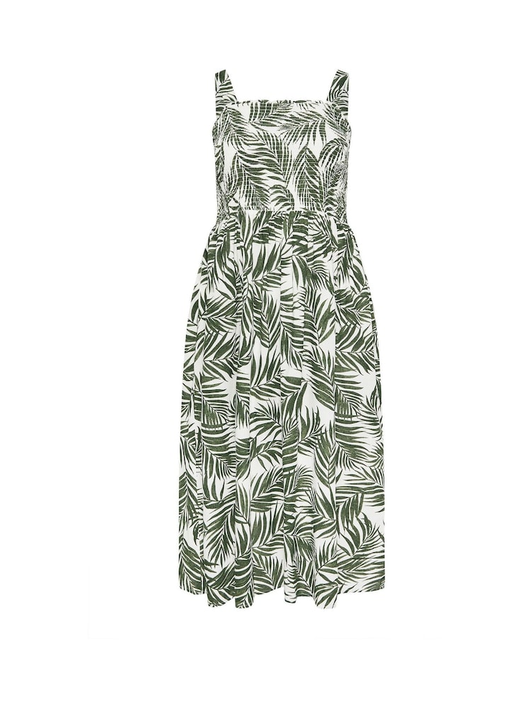 Yours Curve Green Shirred Maxi Dress - Image 5 of 5 Yours Curve Green Shirred Maxi Dress - Image 5 of 5
