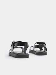 Yours Curve Black Wide Fit EEE Sandal - Image 4 of 4