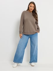 Yours Curve Brown Sweatshirts 2 Pack - Image 3 of 8