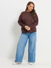 Yours Curve Brown Sweatshirts 2 Pack - Image 4 of 8
