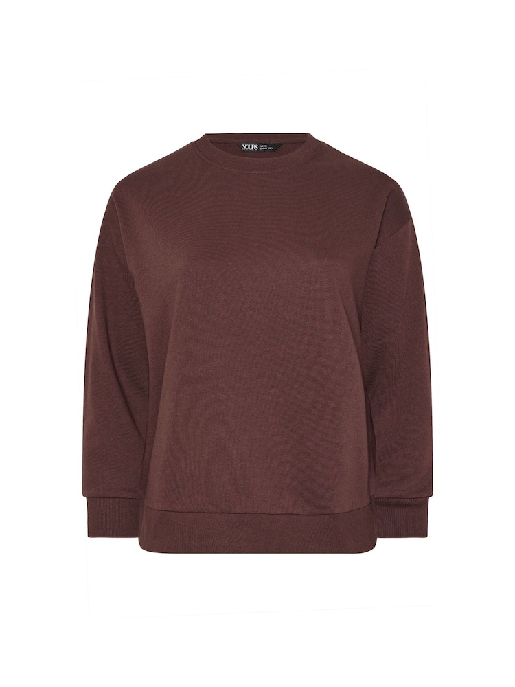 Yours Curve Brown Sweatshirts 2 Pack - Image 8 of 8