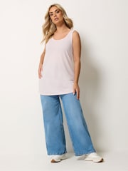 Yours Curve Blue Core Basic Vests 2 Pack - Image 3 of 8