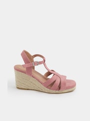 Yours Curve Pink Extra Wide Fit Extra Sandals - Image 2 of 5