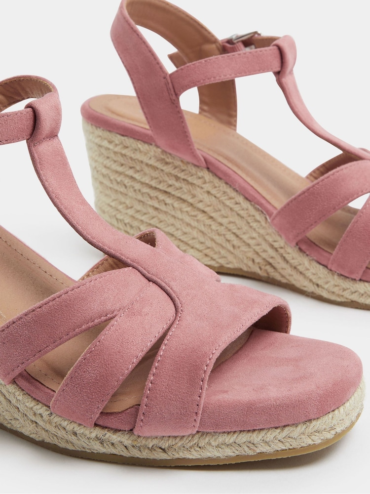 Yours Curve Pink Extra Wide Fit Extra Sandals - Image 5 of 5