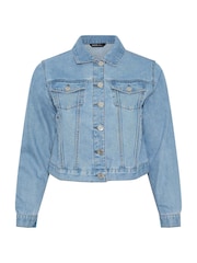 Yours Curve Light Blue Denim Jacket - Image 5 of 5