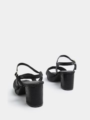 Yours Curve Black Extra Wide Fit Square Toe Occasion Platform Sandals - Image 4 of 5