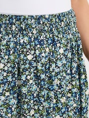 Yours Curve Blue Ditsy Border Midaxi Skirt - Image 4 of 5
