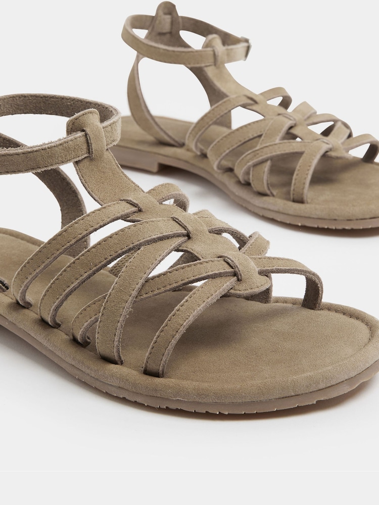 لون طبيعي - صندل جلاديتور شمواه صناعي مقاس بالغ العرض من Yours Curve - Image 5 of 5