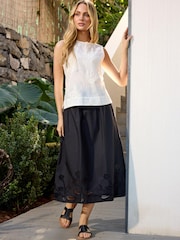 M&Co Black Cutwork Detail Skirt - Image 1 of 6