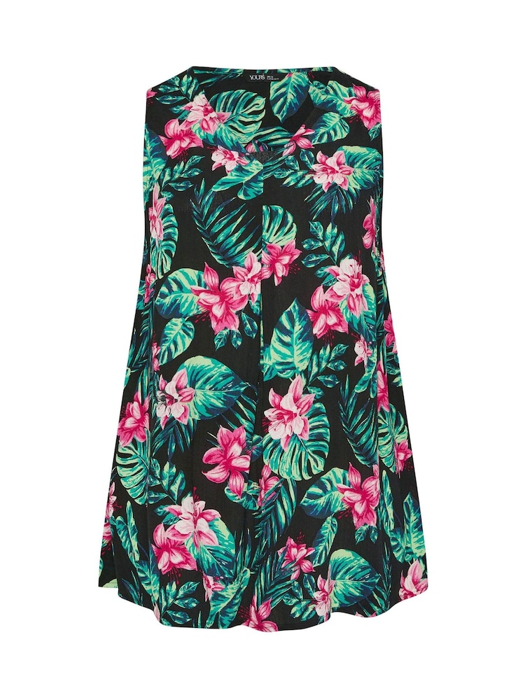 Yours Curve Black Front Vest Top - Image 5 of 5