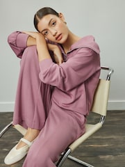 Pink Wide Leg Joggers - Image 2 of 8