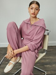 Rosa - Half Zip Jersey Sweatshirt - Imagen 1 de 8