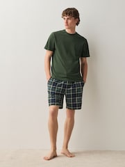 Green Cosy Short Sleeve Jersey Pyjamas Set - Image 1 of 10