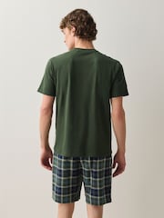 Green Cosy Short Sleeve Jersey Pyjamas Set - Image 2 of 10